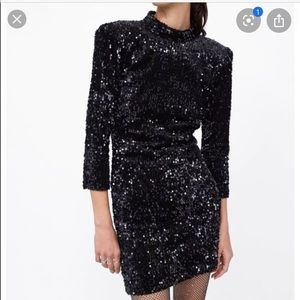 Sequin black dress
